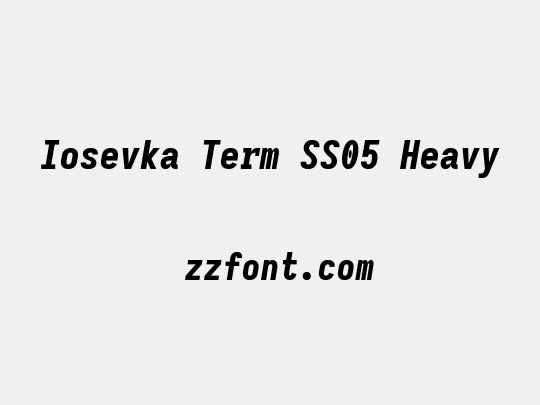 Iosevka Term SS05 Heavy