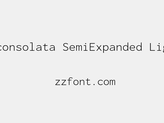 Inconsolata SemiExpanded Light