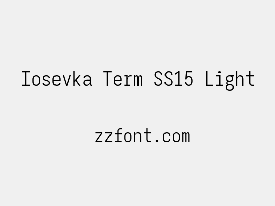 Iosevka Term SS15 Light