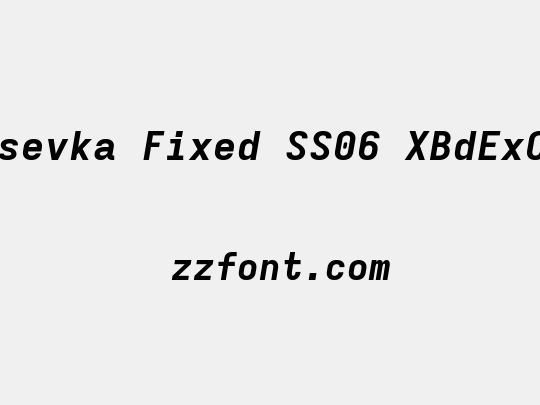 Iosevka Fixed SS06 XBdExObl