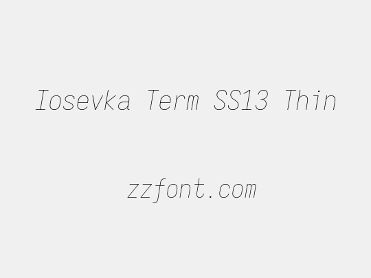 Iosevka Term SS13 Thin