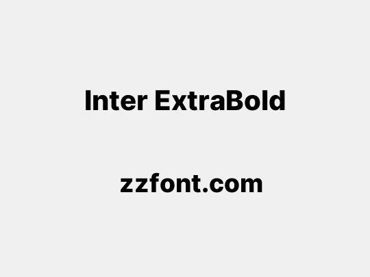 Inter ExtraBold