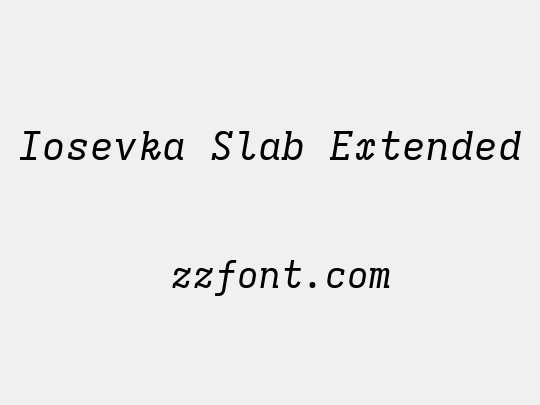 Iosevka Slab Extended