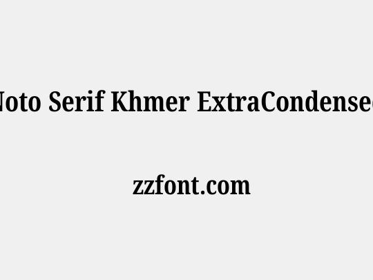 Noto Serif Khmer ExtraCondensed