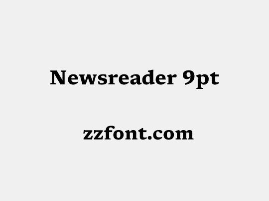 Newsreader 9pt