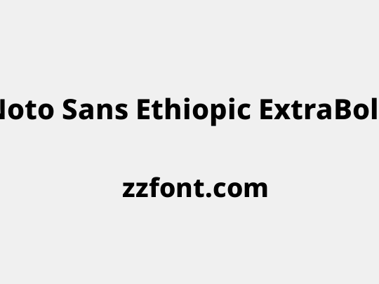Noto Sans Ethiopic ExtraBold