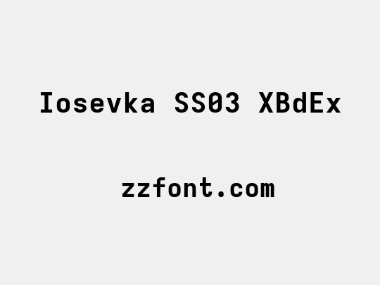Iosevka SS03 XBdEx