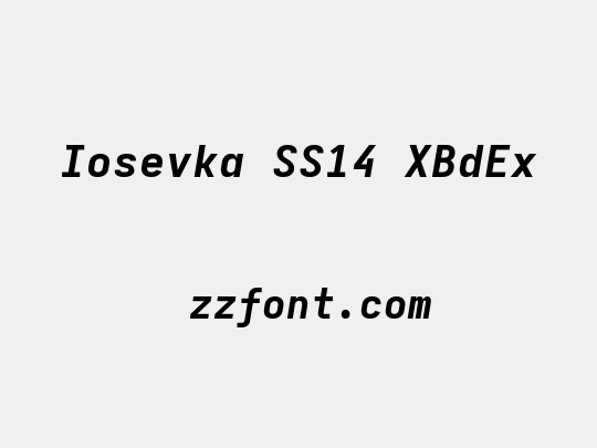 Iosevka SS14 XBdEx