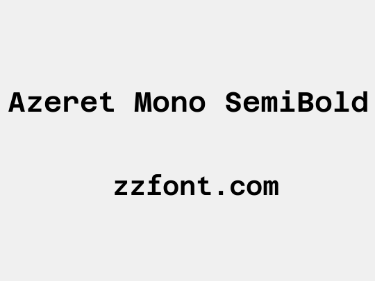 Azeret Mono SemiBold