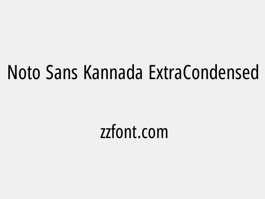 Noto Sans Kannada ExtraCondensed