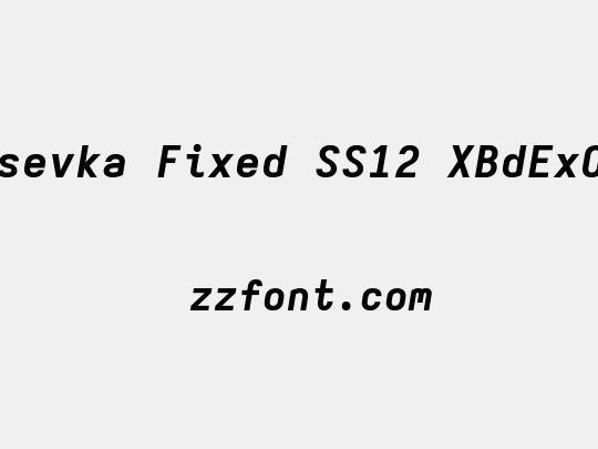 Iosevka Fixed SS12 XBdExObl