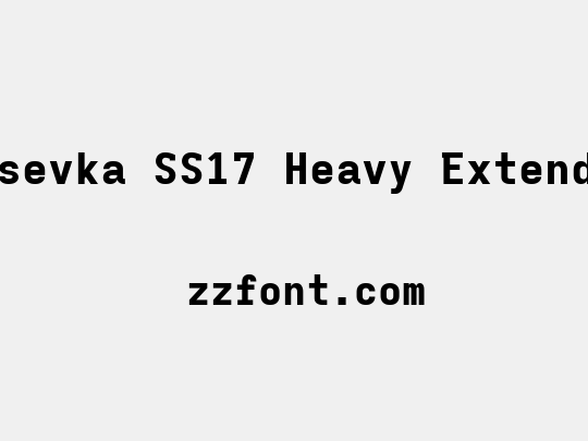 Iosevka SS17 Heavy Extended