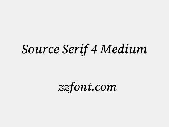 Source Serif 4 Medium