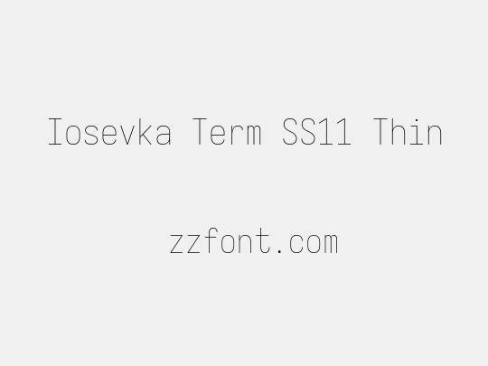 Iosevka Term SS11 Thin