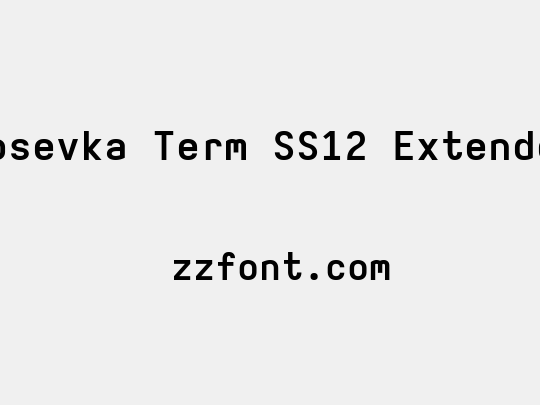 Iosevka Term SS12 Extended