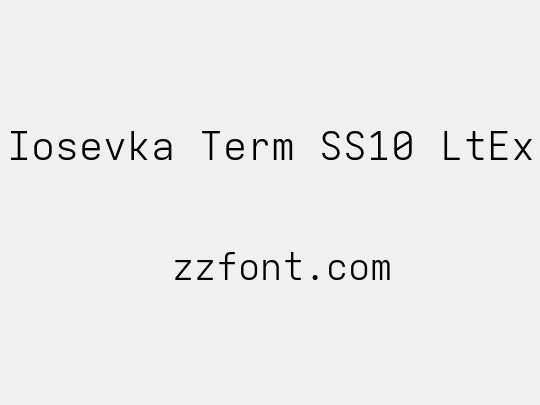 Iosevka Term SS10 LtEx