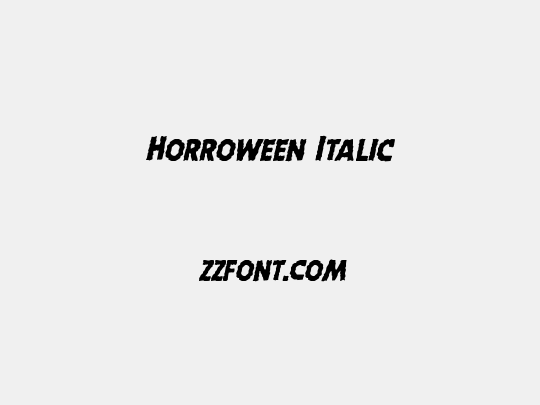 Horroween Italic
