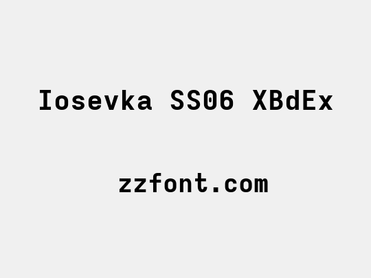 Iosevka SS06 XBdEx