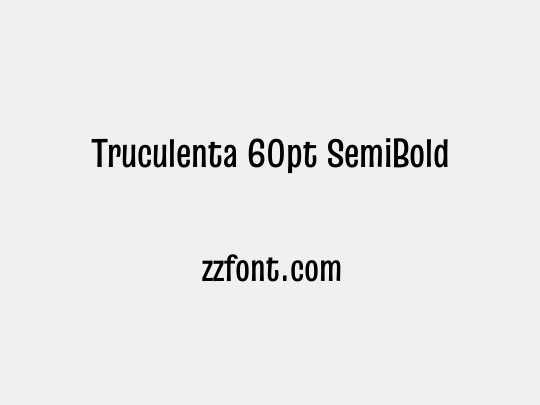 Truculenta 60pt SemiBold