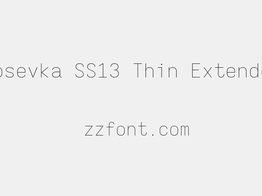Iosevka SS13 Thin Extended