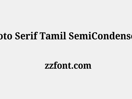 Noto Serif Tamil SemiCondensed