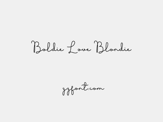 Boldie Love Blondie