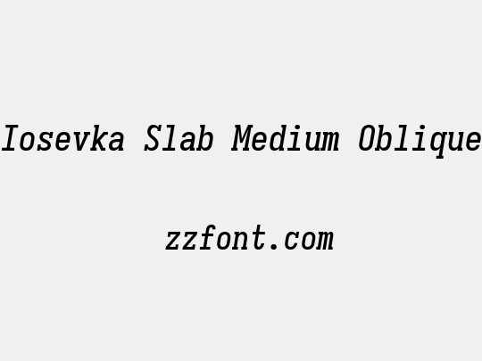 Iosevka Slab Medium Oblique