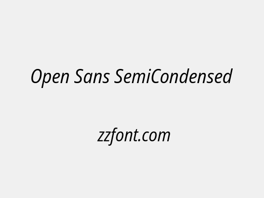 Open Sans SemiCondensed