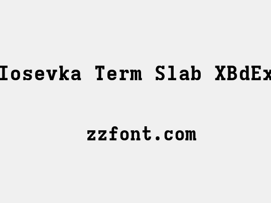 Iosevka Term Slab XBdEx
