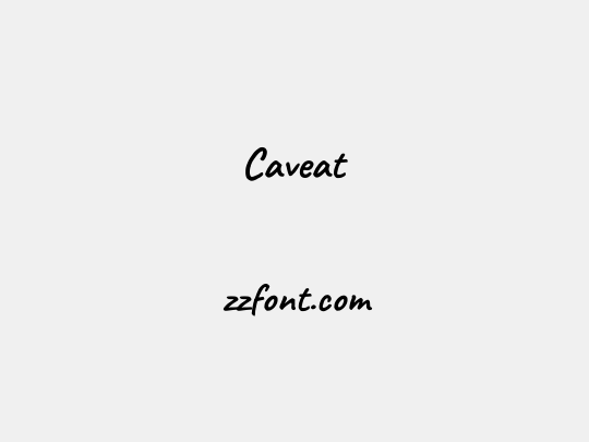 Caveat