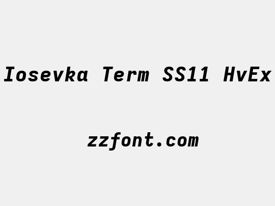 Iosevka Term SS11 HvEx