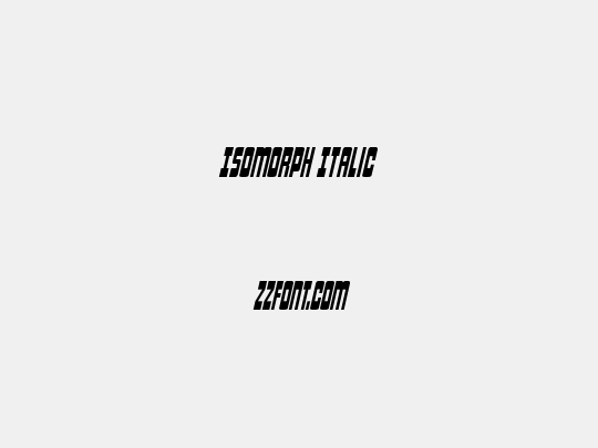 Isomorph Italic