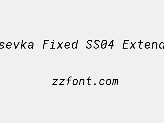 Iosevka Fixed SS04 Extended