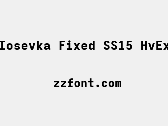 Iosevka Fixed SS15 HvEx
