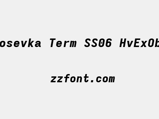 Iosevka Term SS06 HvExObl