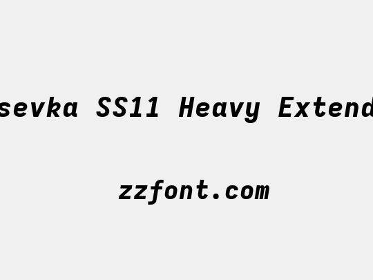 Iosevka SS11 Heavy Extended