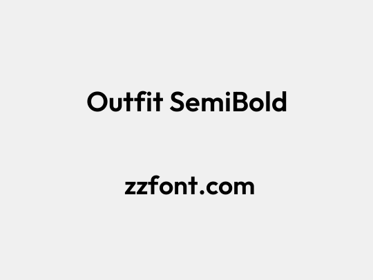 Outfit SemiBold