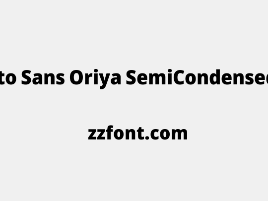 Noto Sans Oriya SemiCondensed Black