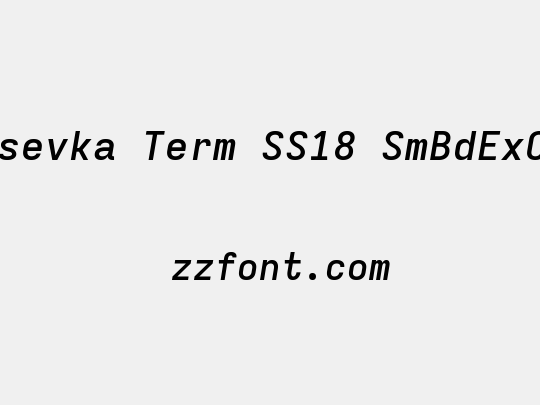 Iosevka Term SS18 SmBdExObl
