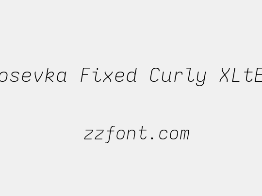Iosevka Fixed Curly XLtEx