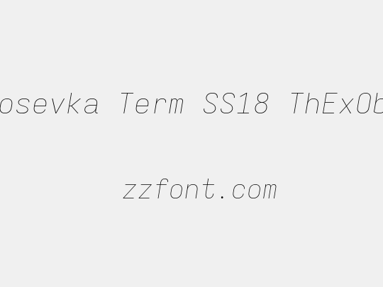 Iosevka Term SS18 ThExObl