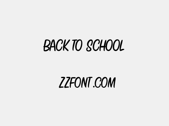 BACK TO SCHOOL