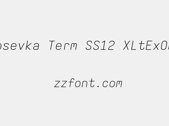 Iosevka Term SS12 XLtExObl