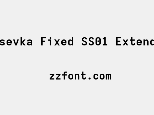 Iosevka Fixed SS01 Extended