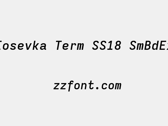 Iosevka Term SS18 SmBdEx