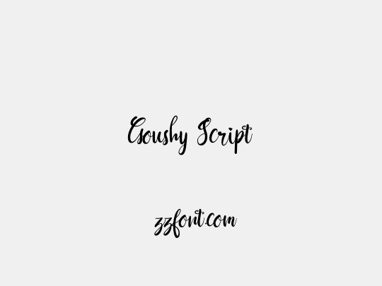 Goushy Script