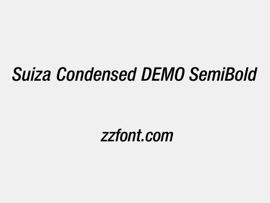 Suiza Condensed DEMO SemiBold