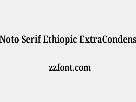 Noto Serif Ethiopic ExtraCondensed SemiBold