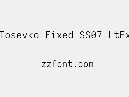 Iosevka Fixed SS07 LtEx