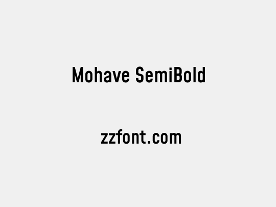 Mohave SemiBold